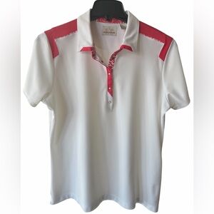 ⛳️ EP Pro Tour Women’s XL Pro White Golf Polo with Red Accents